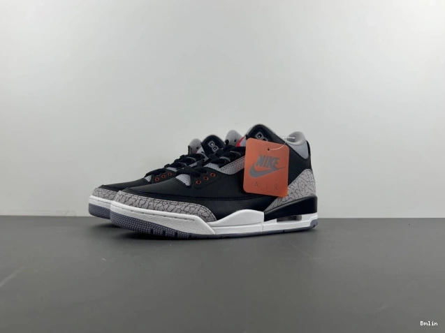 Bmlin Shoes Air Cement Jordan 3 Black DN3707-010 0809